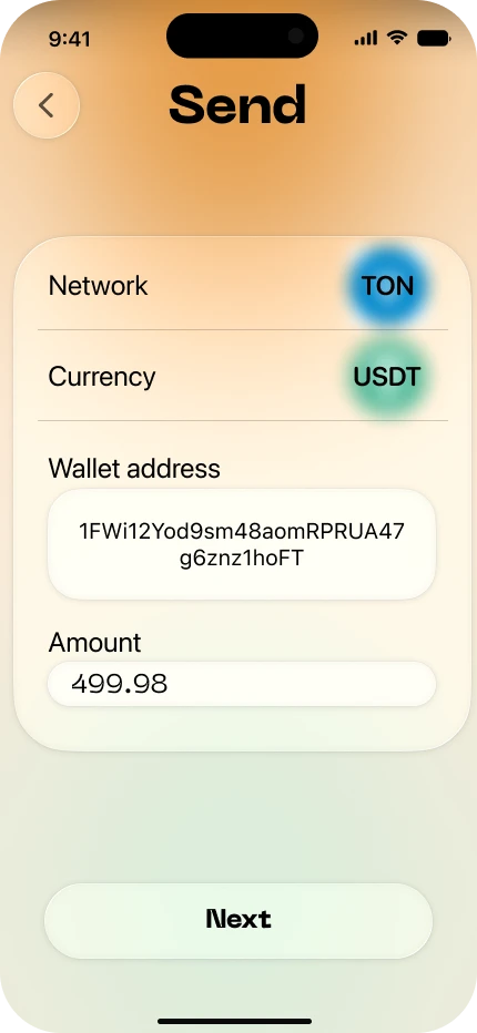 Transfer entry screen